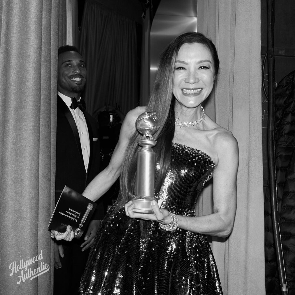 michelle yeoh, everything everywhere all at once, golden globe awards, hollywood authentic, greg williams, greg williams photography