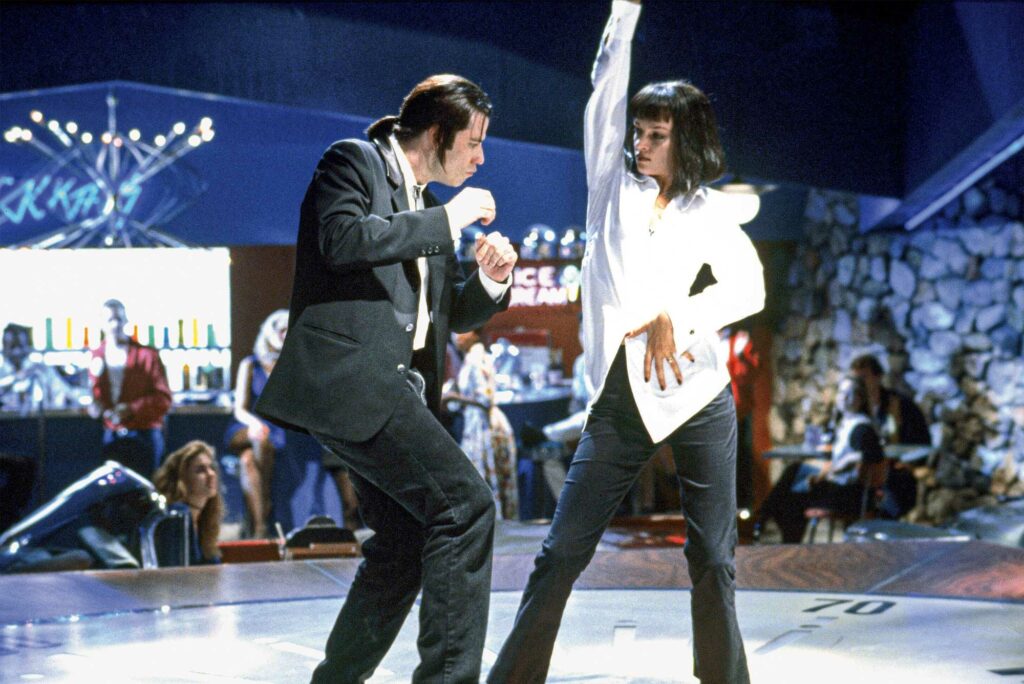 pulp fiction, jack rabbit slims, twist contest, john travolta, uma thurman, hollywood authentic